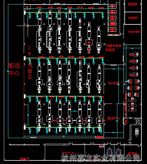 SMT車(chē)間加濕布局圖